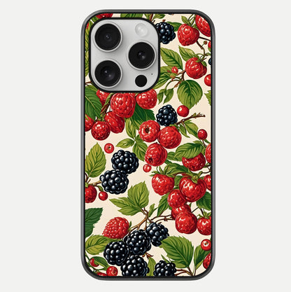 Mixed Berry Collage Glass Case For iPhone 16 Pro by Custom World