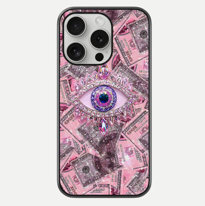 Money Eye Luxe Glass Case For iPhone 16 Pro by Custom World