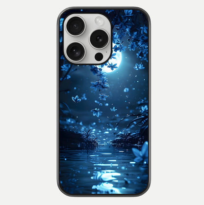 Moonlight Petal Dream Glass Case For iPhone 16 Pro by Custom World