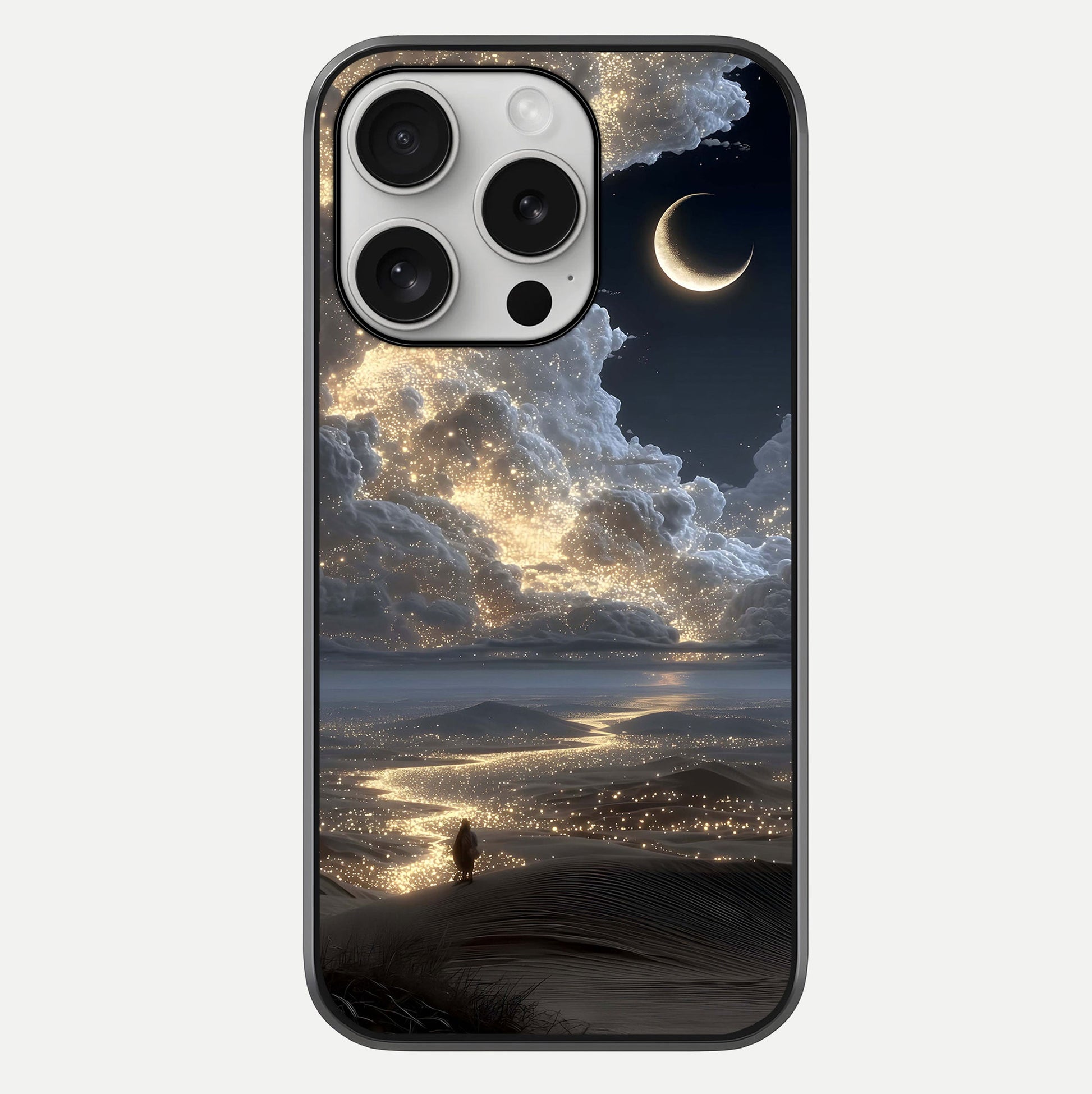 Moonlight Spark Path Glass Case For iPhone 16 Pro by Custom World
