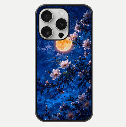 Moonlit Blossoms Night Glass Case For iPhone 16 Pro by Custom World