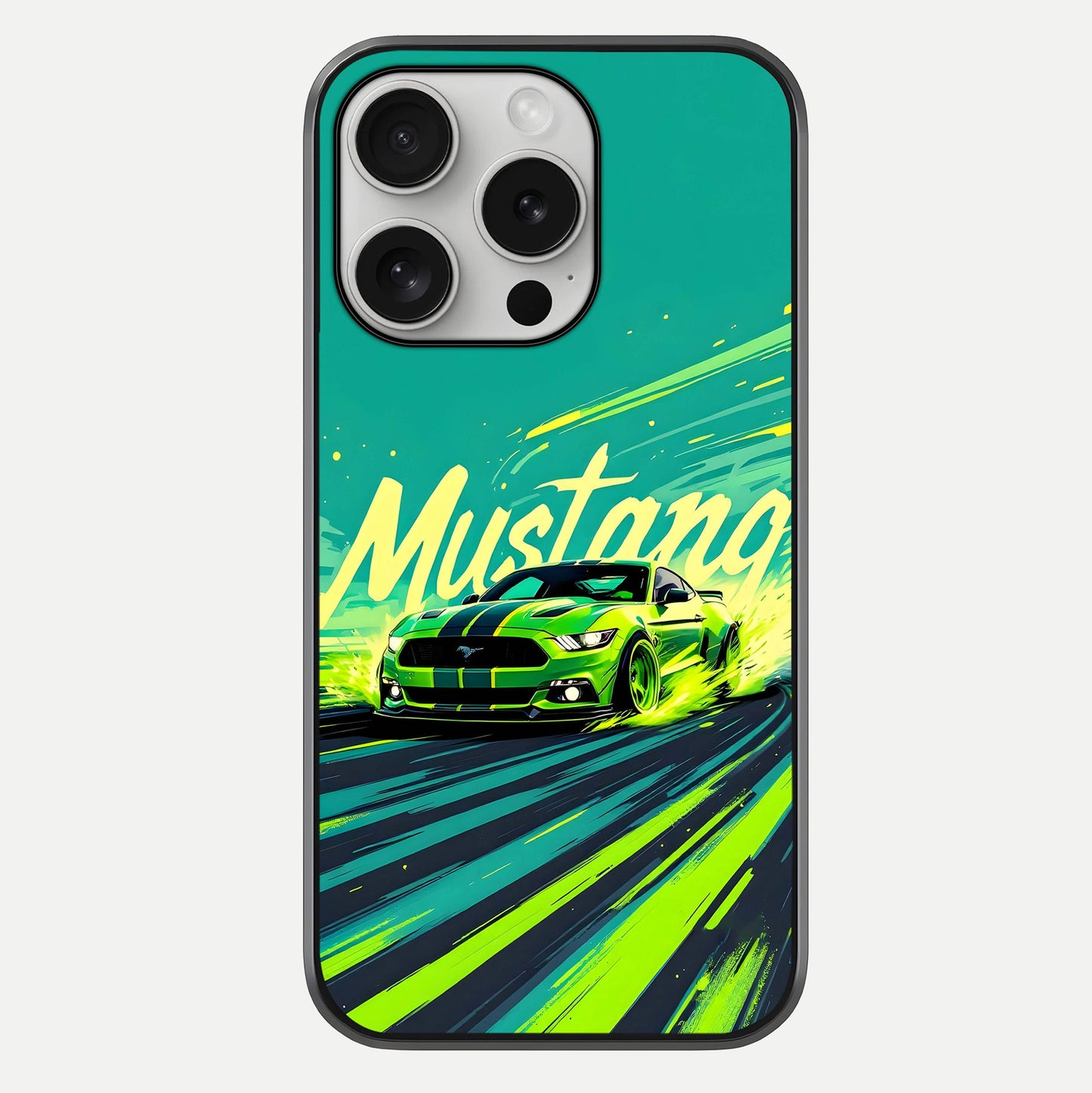 Mustang Bang Glass Case For iPhone 16 Pro by Custom World