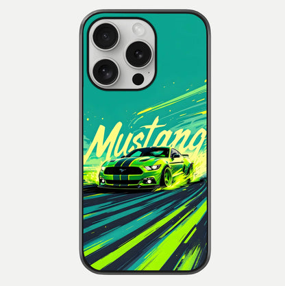 Mustang Bang Glass Case For iPhone 16 Pro by Custom World