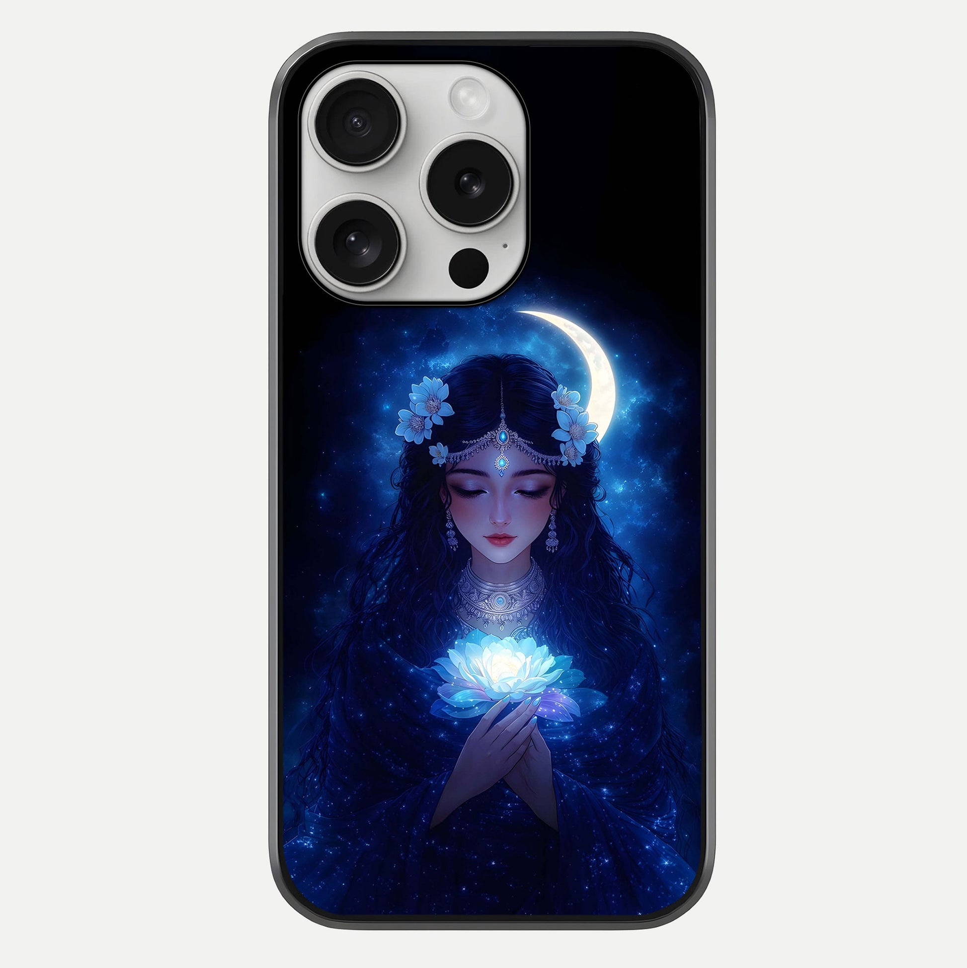 Mystic Moon Queen Glass Case For iPhone 16 Pro by Custom World