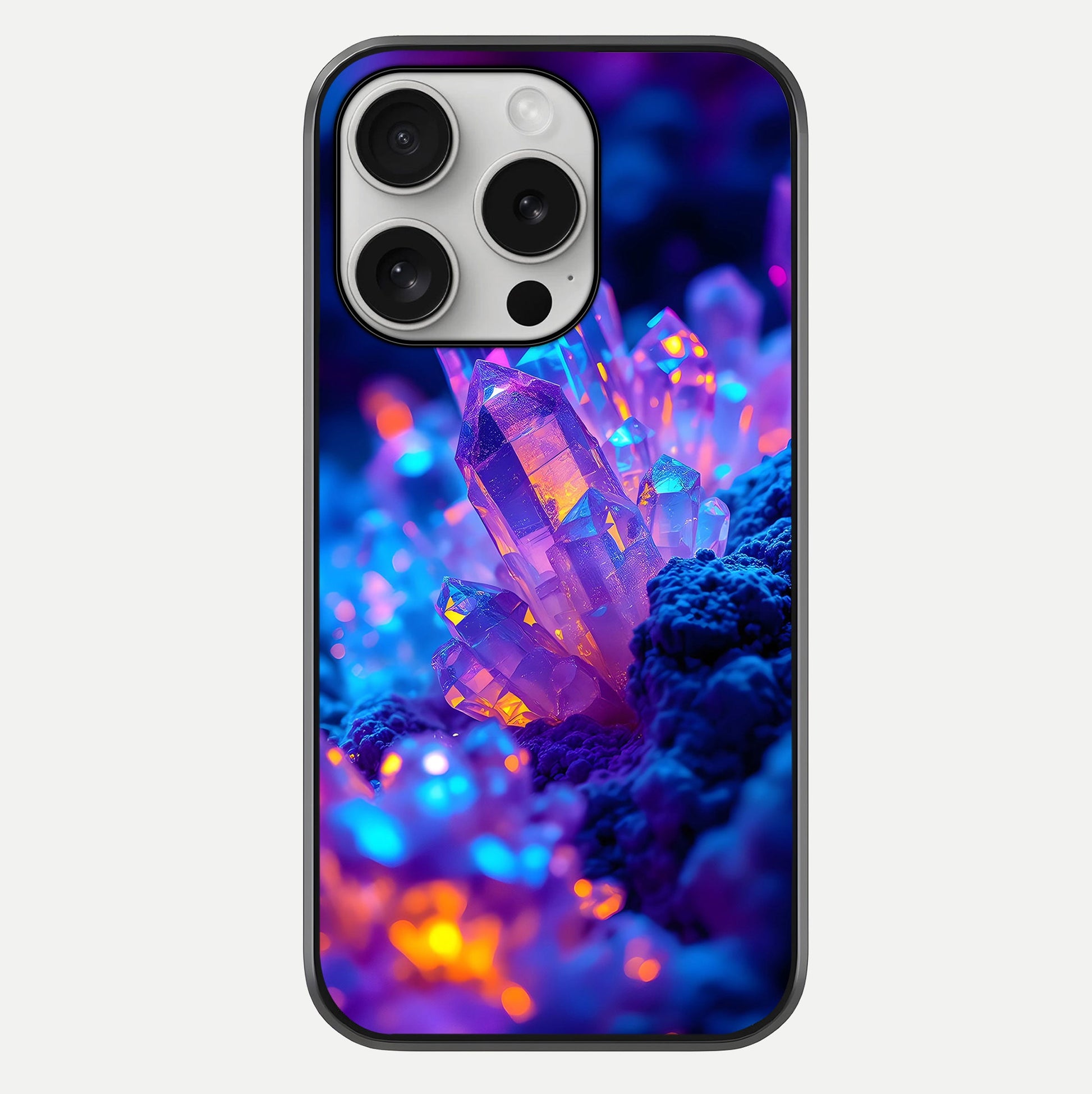 Neon Aura Shards Glass Case For iPhone 16 Pro by Custom World