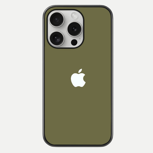 Olive Matte Essence Glass Case For iPhone 16 Pro by Custom World