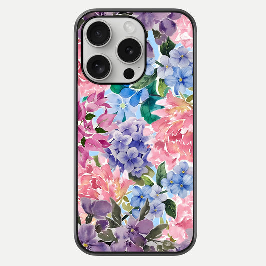 Pastel Floral Mix Glass Case For iPhone 16 Pro by Custom World