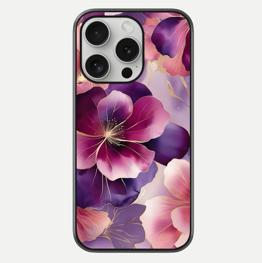 Pink Bouquet Florals Glass Case For iPhone 16 Pro by Custom World