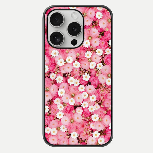 Pink Daisy Bliss Glass Case For iPhone 16 Pro by Custom World