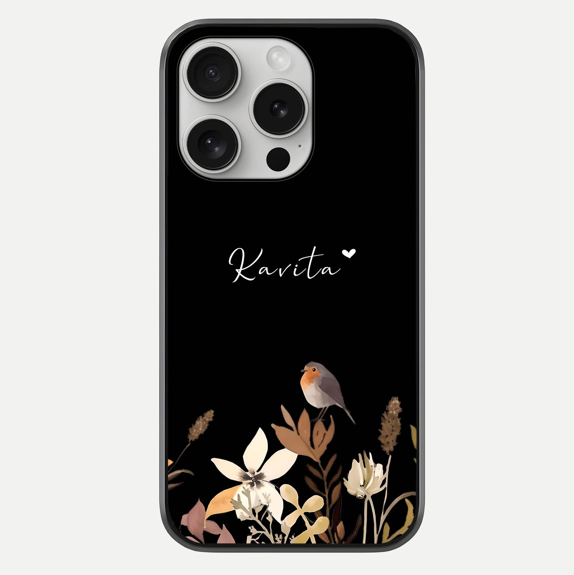 Quiet Garden Tune Custom Name Glass Case For iPhone 16 Pro by Custom World
