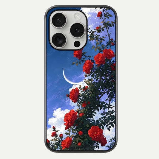 Rose Drift Flowers Glass Case For iPhone 16 Pro by Custom World