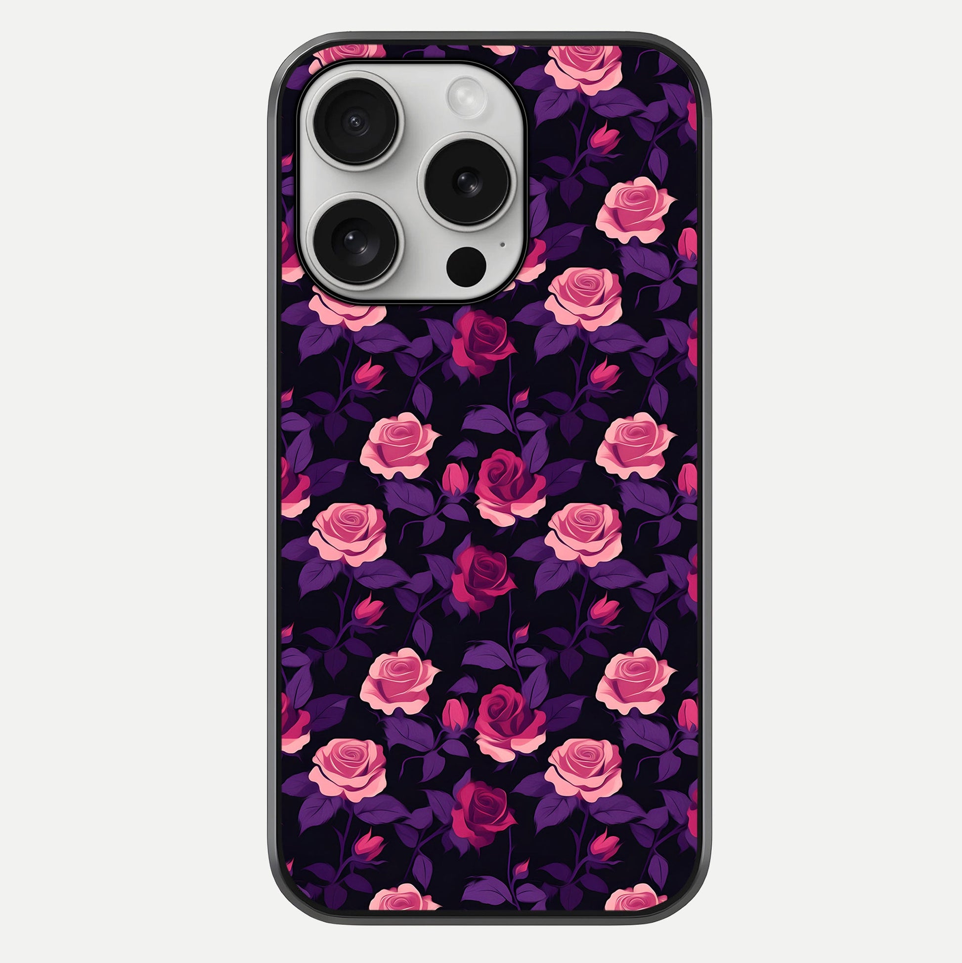 Rose Garden Twilight Glass Case For iPhone 16 Pro by Custom World