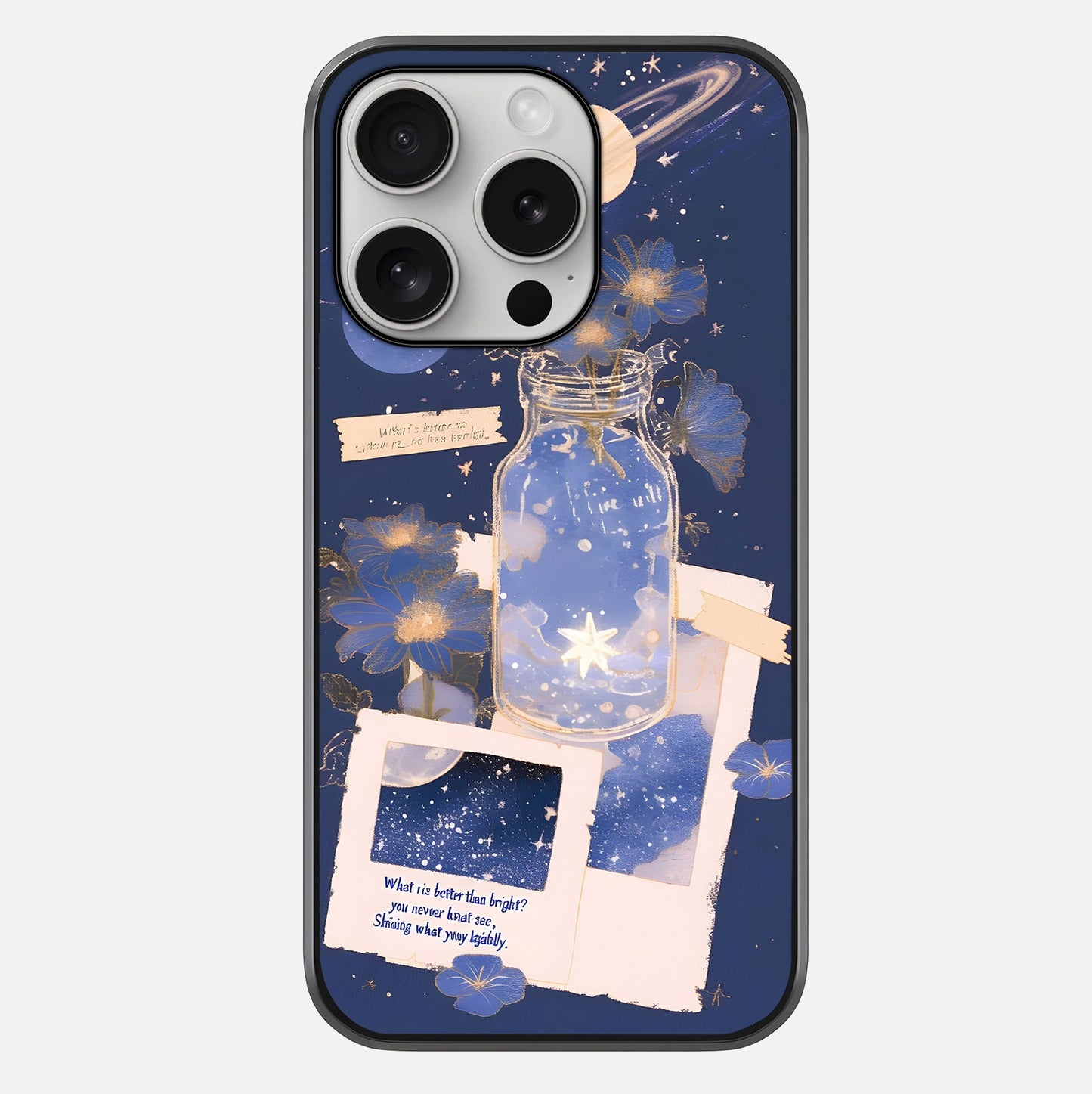 Starlit Cosmic Jar Glass Case For iPhone 16 Pro by Custom World