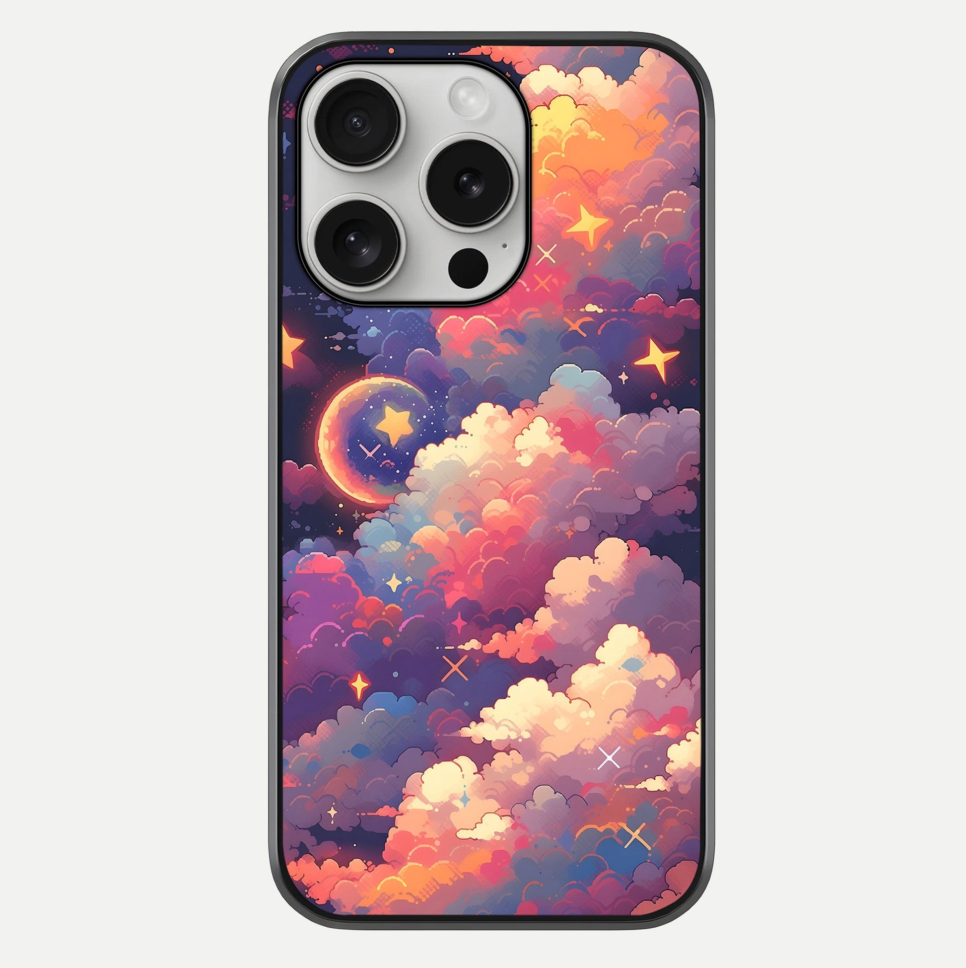 Starlit Dream Clouds Glass Case For iPhone 16 Pro by Custom World