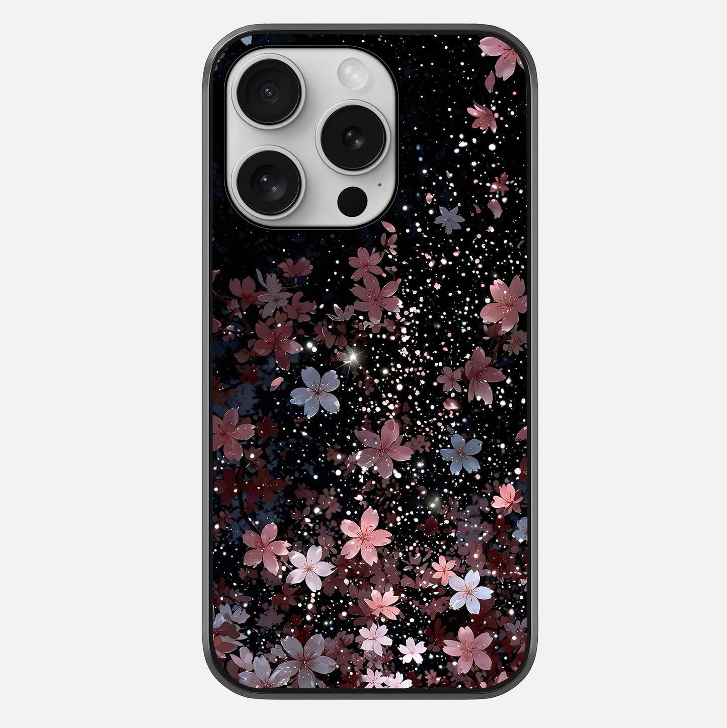 Starlit Flower Dreams Glass Case For iPhone 16 Pro by Custom World
