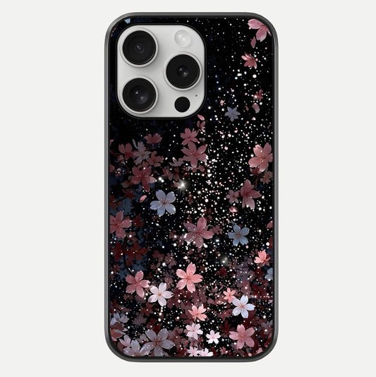 Starlit Flower Dreams Glass Case For iPhone 16 Pro by Custom World