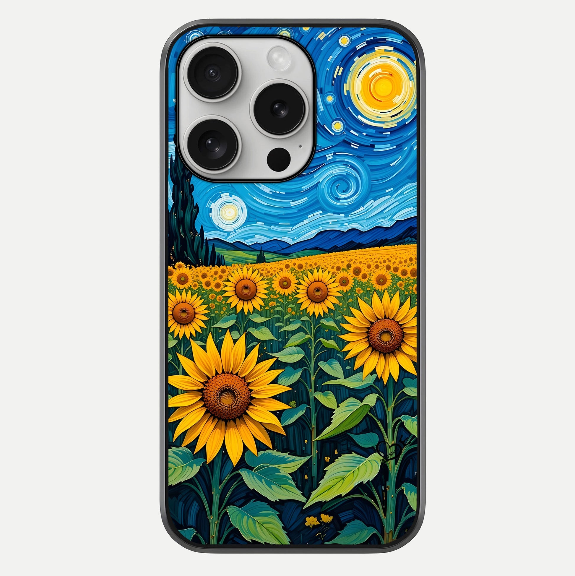 Starry Sunflower Dreams Glass Case For iPhone 16 Pro by Custom World
