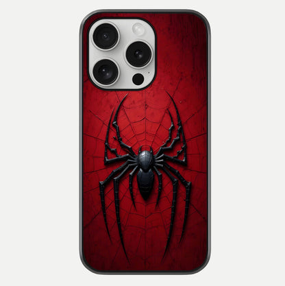 Superhero Web Emblem Glass Case For iPhone 16 Pro by Custom World