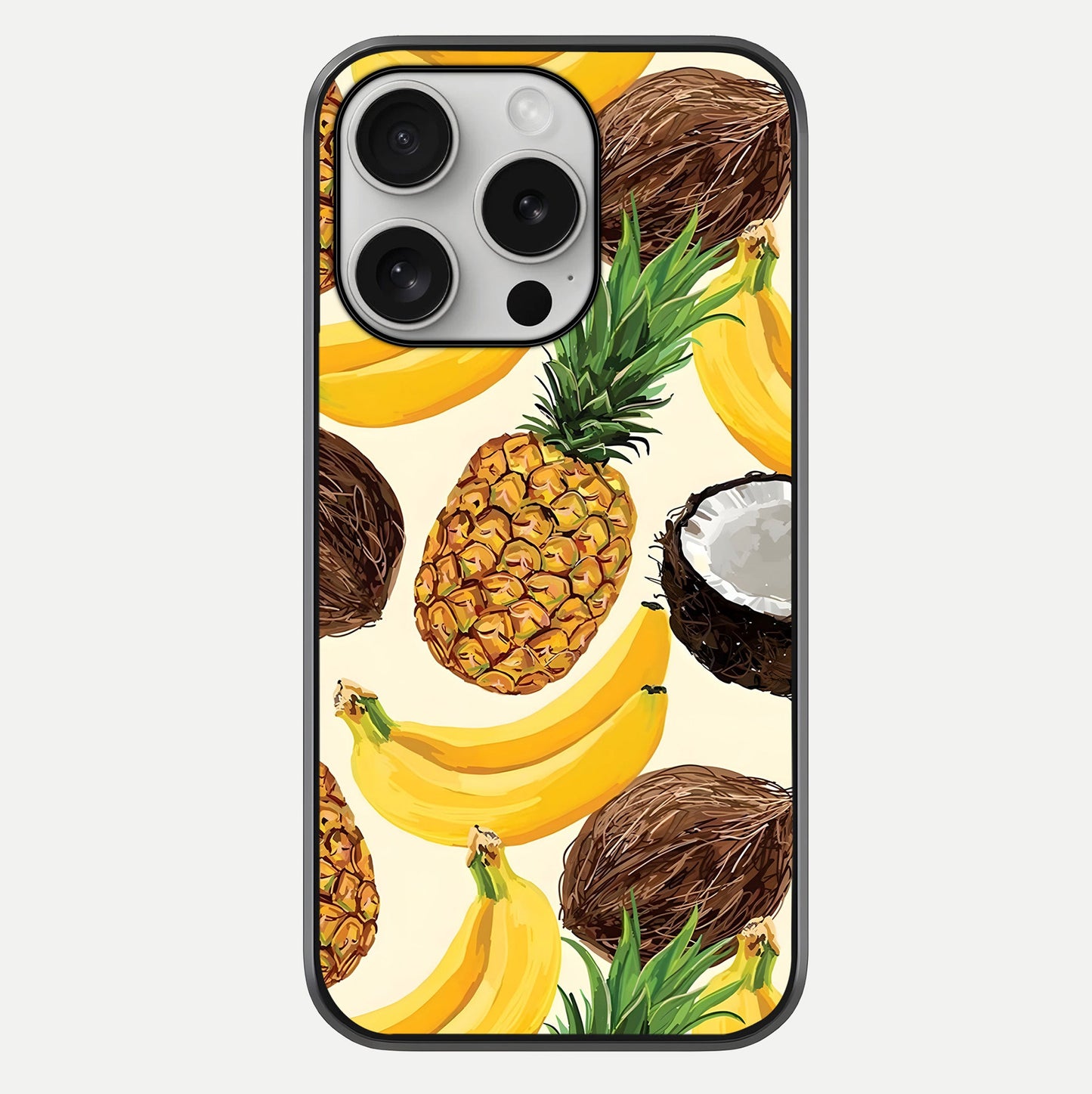 Tropical Fruit Mood Glass Case For iPhone 16 Pro by Custom World