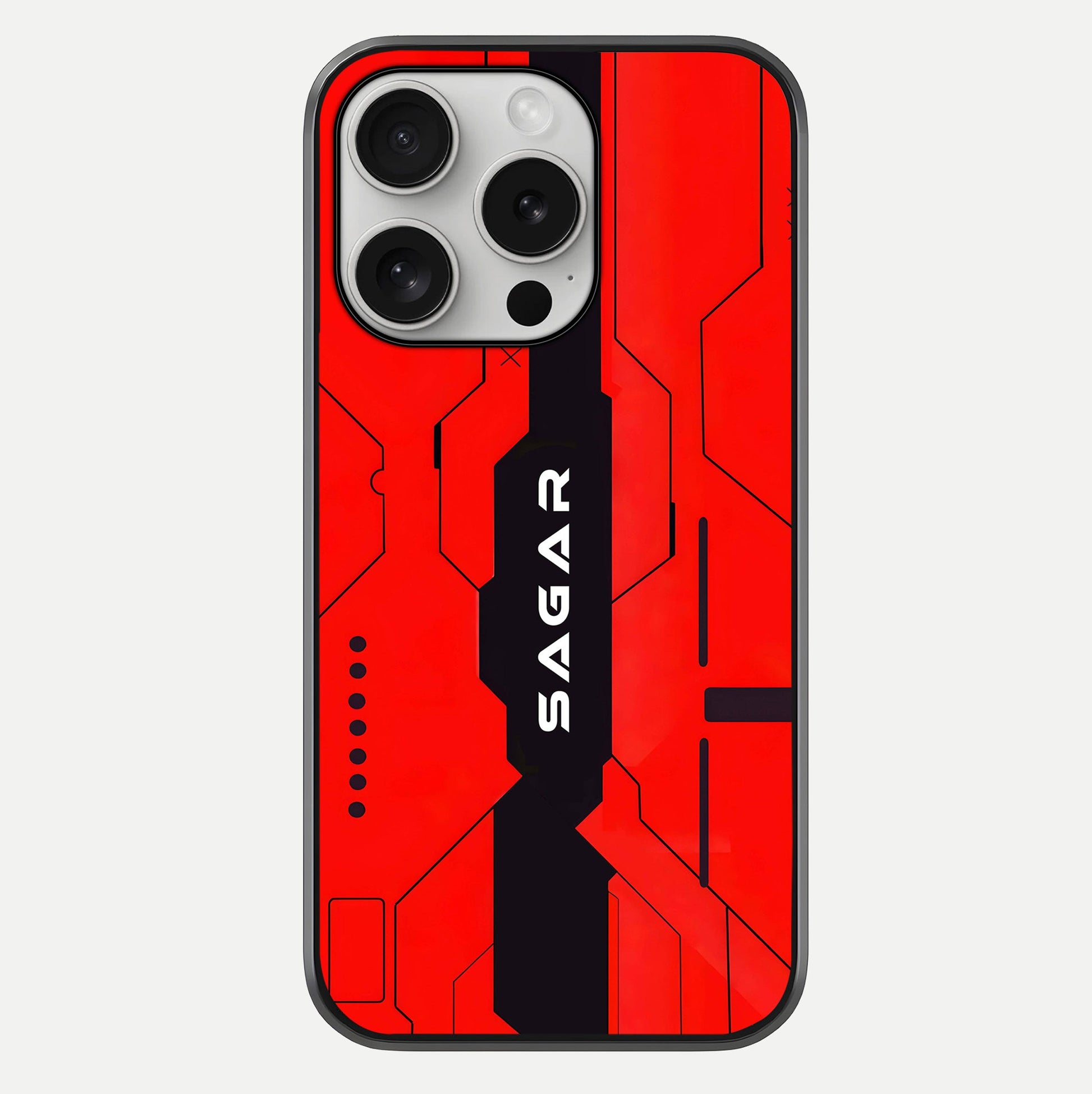 Voltage Rise CYBERPUNK Custom Name Glass Case For iPhone 16 Pro by Custom World