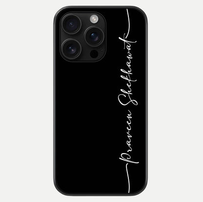 Black Tune Custom Name Glass Case For iPhone 16 Pro Max by Custom World
