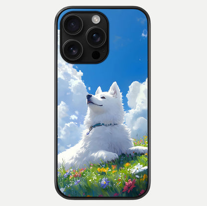 Blissful Cloud Pup Glass Case For iPhone 16 Pro Max by Custom World