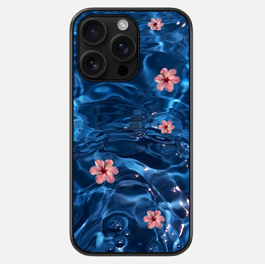 Blooming Water Drift Glass Case For iPhone 16 Pro Max by Custom World
