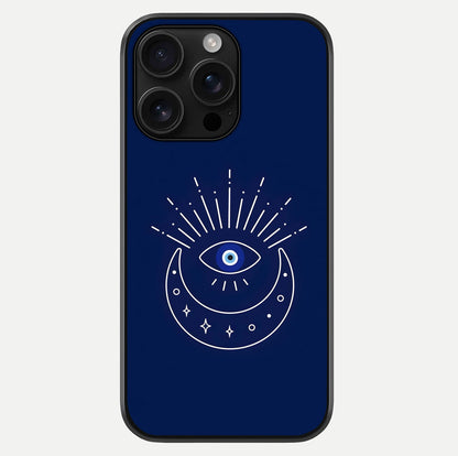 Blue Evil Eye Glass Case For iPhone 16 Pro Max by Custom World