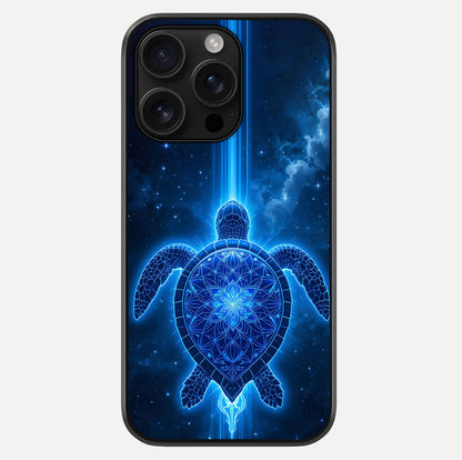 Blue Galaxy Turtle Glass Case For iPhone 16 Pro Max by Custom World