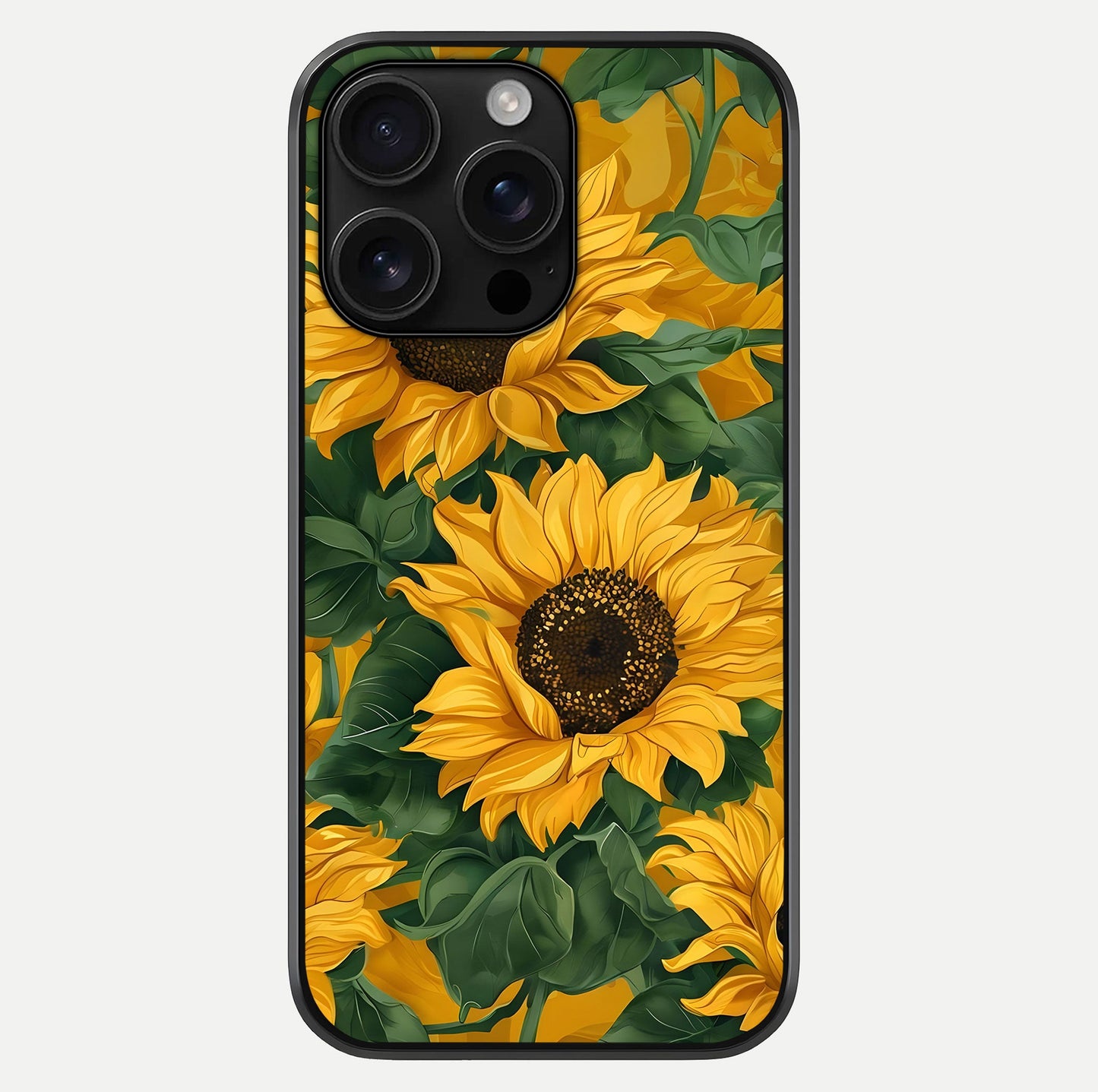 Bright Sunflower Bloom Glass Case For iPhone 16 Pro Max by Custom World