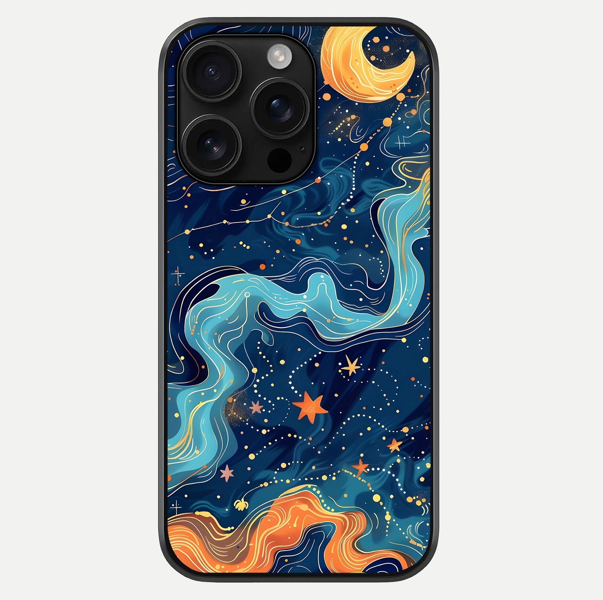 Celestial Dream Flow Glass Case For iPhone 16 Pro Max by Custom World