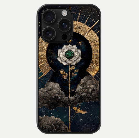Celestial Lotus Morang Glass Case For iPhone 16 Pro Max by Custom World