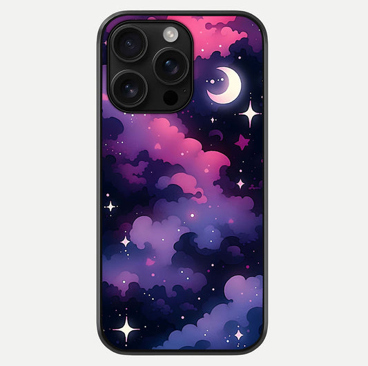 Celestial Moon Magic Glass Case For iPhone 16 Pro Max by Custom World