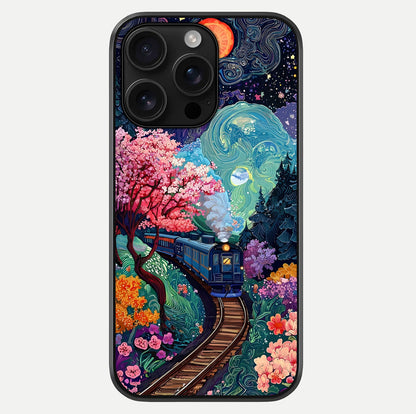 Celestial Train Journey Glass Case For iPhone 16 Pro Max by Custom World
