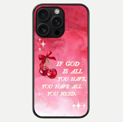 Cherry Quote Glass Case For iPhone 16 Pro Max by Custom World