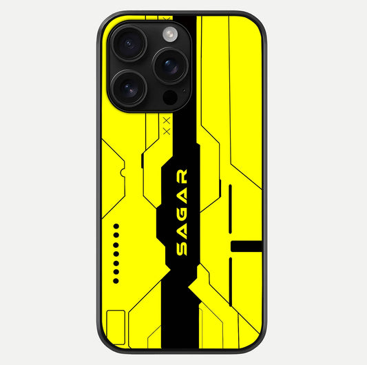 Circuit CYBERPUNK Custom Name Glass Case For iPhone 16 Pro Max by Custom World