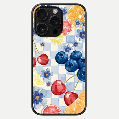 Citrus Bloom Joy Glass Case For iPhone 16 Pro Max by Custom World