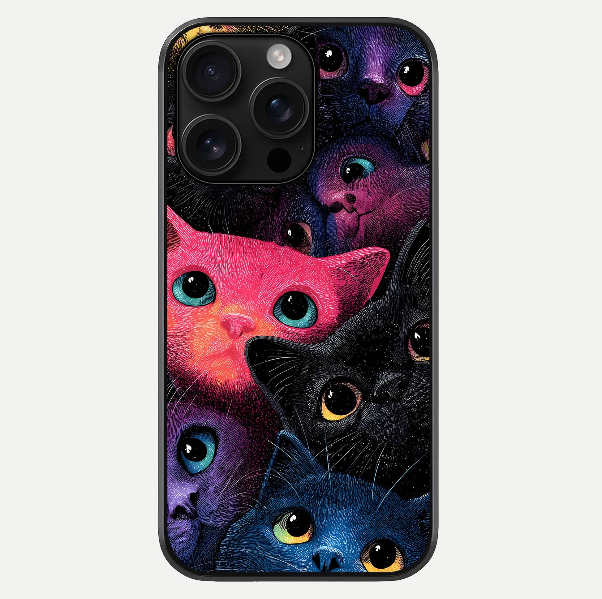 Cosmic Cats Dreams Glass Case For iPhone 16 Pro Max by Custom World