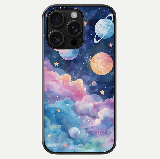 Cosmic Planet Dreams Glass Case For iPhone 16 Pro Max by Custom World