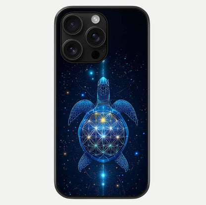 Crimson Blue Turtle Glass Case For iPhone 16 Pro Max by Custom World