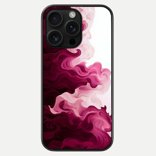 Crimson Wave Flow Glass Case For iPhone 16 Pro Max by Custom World