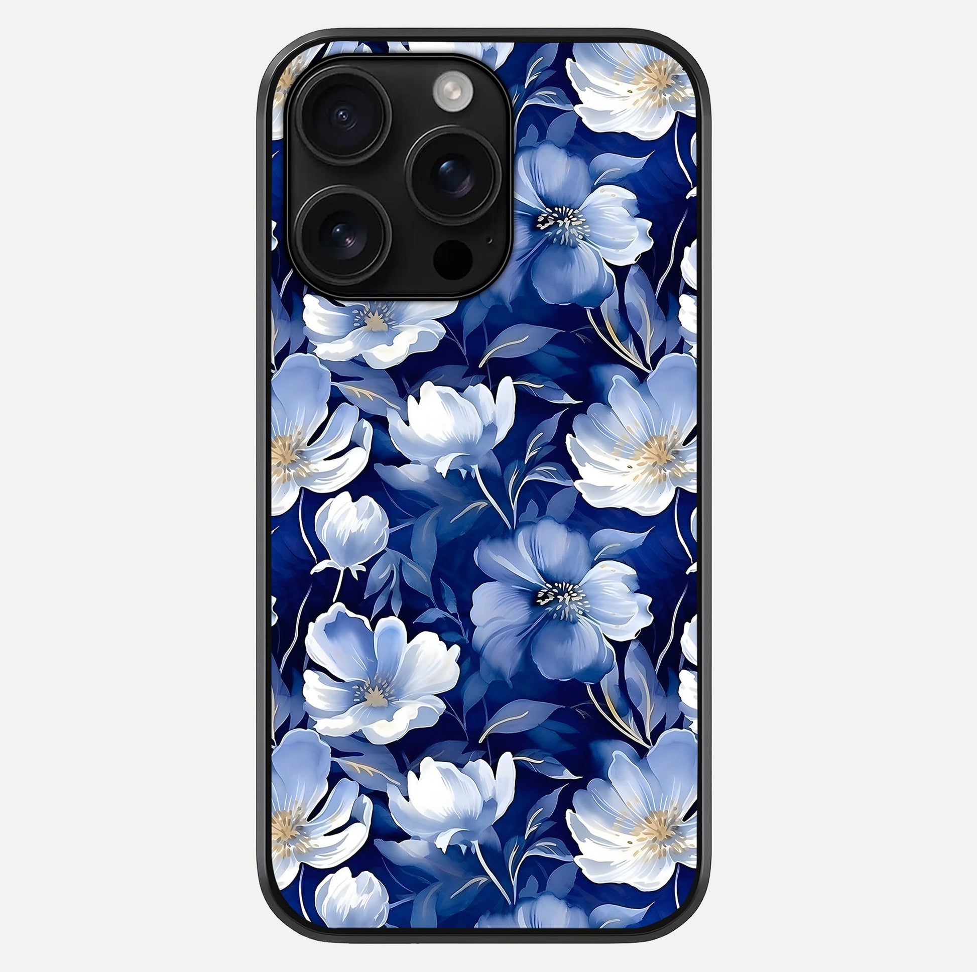 Cute Floral Patterns Glass Case For iPhone 16 Pro Max by Custom World