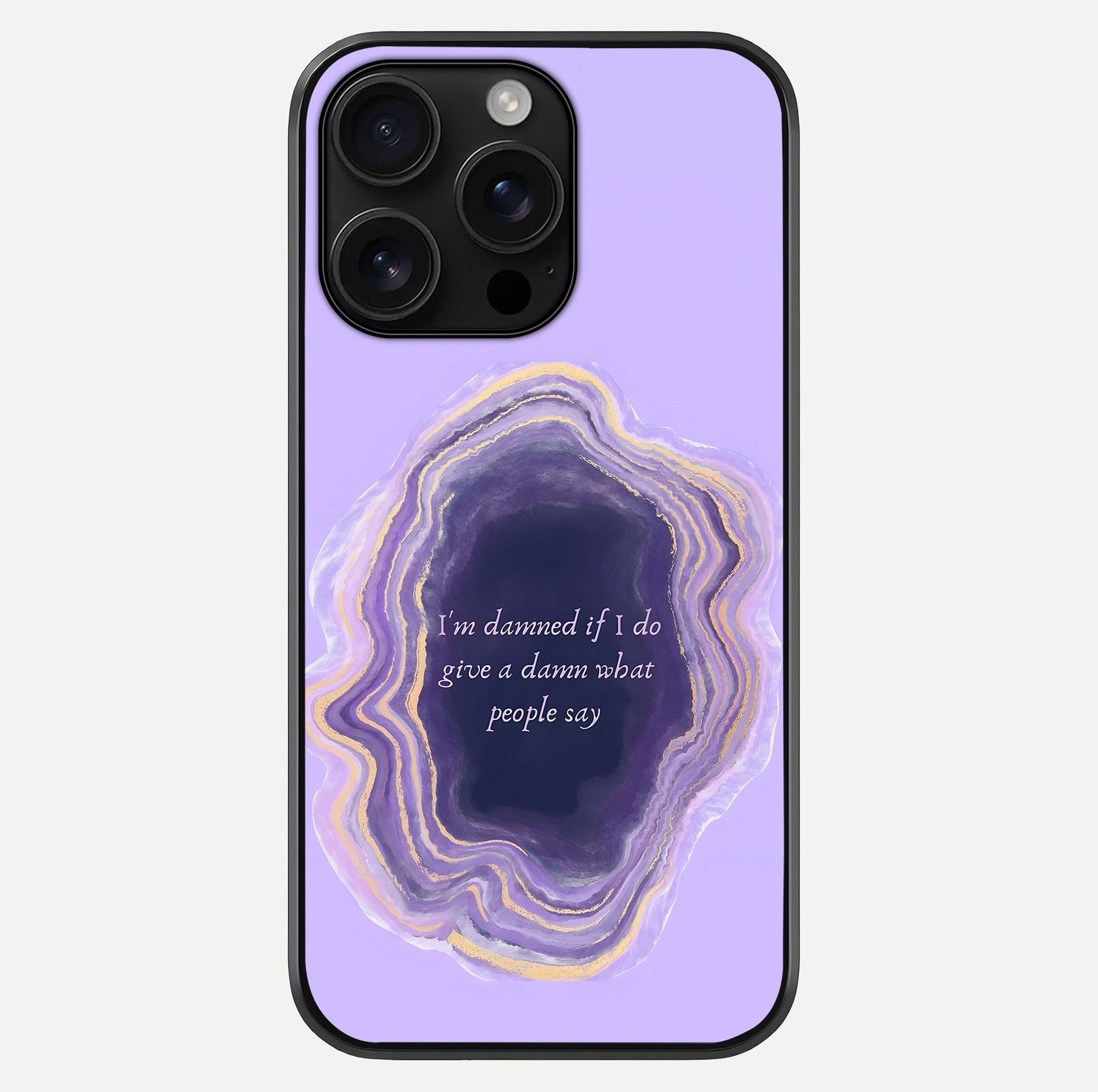 Damned People Quote Glass Case For iPhone 16 Pro Max by Custom World