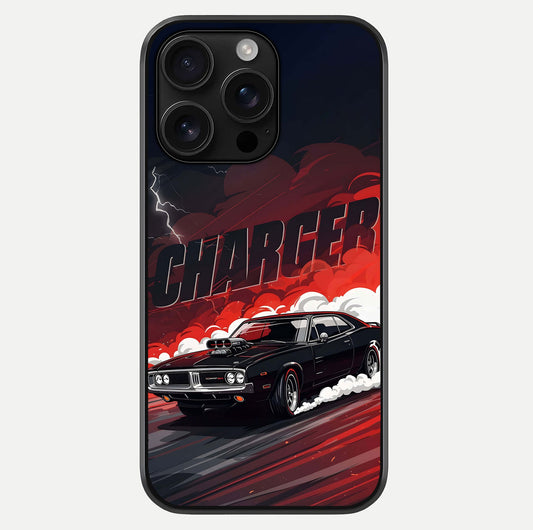 Dark Charger Fury Glass Case For iPhone 16 Pro Max by Custom World