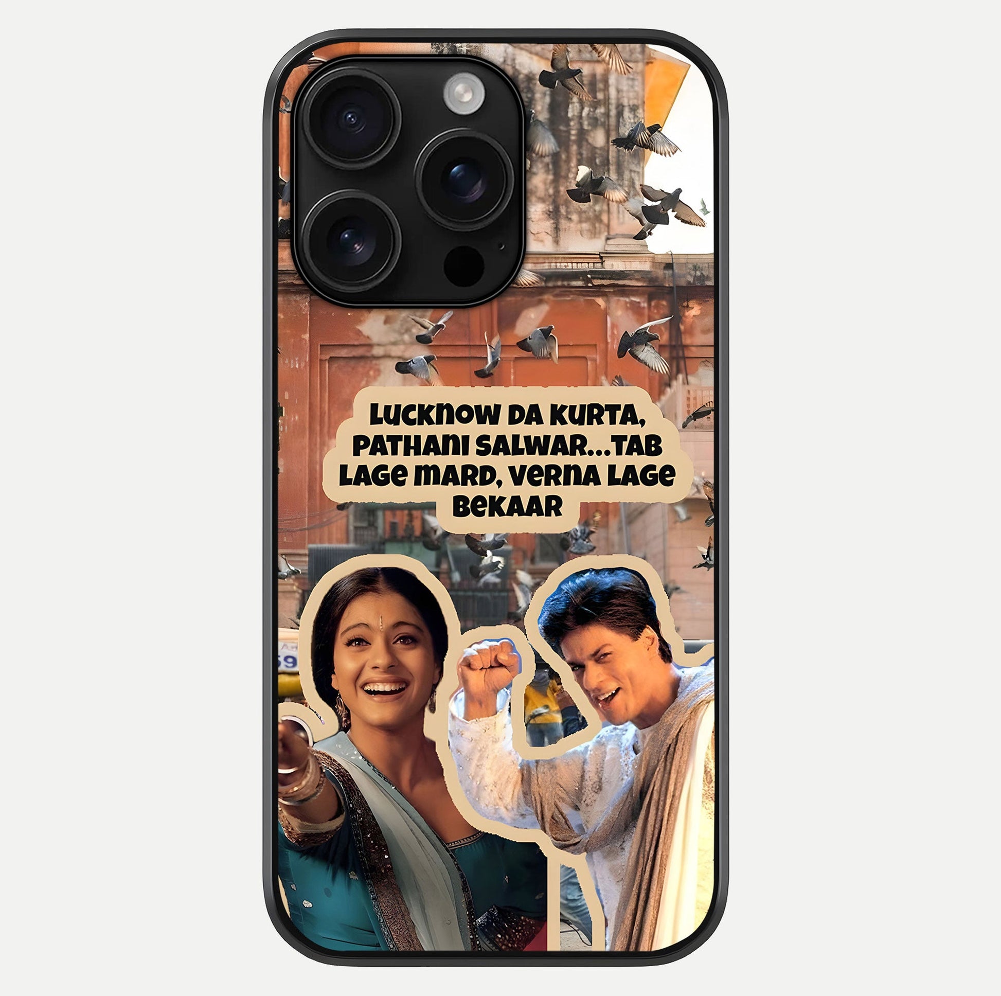 Desi Retro Vibes Glass Case For iPhone 16 Pro Max by Custom World