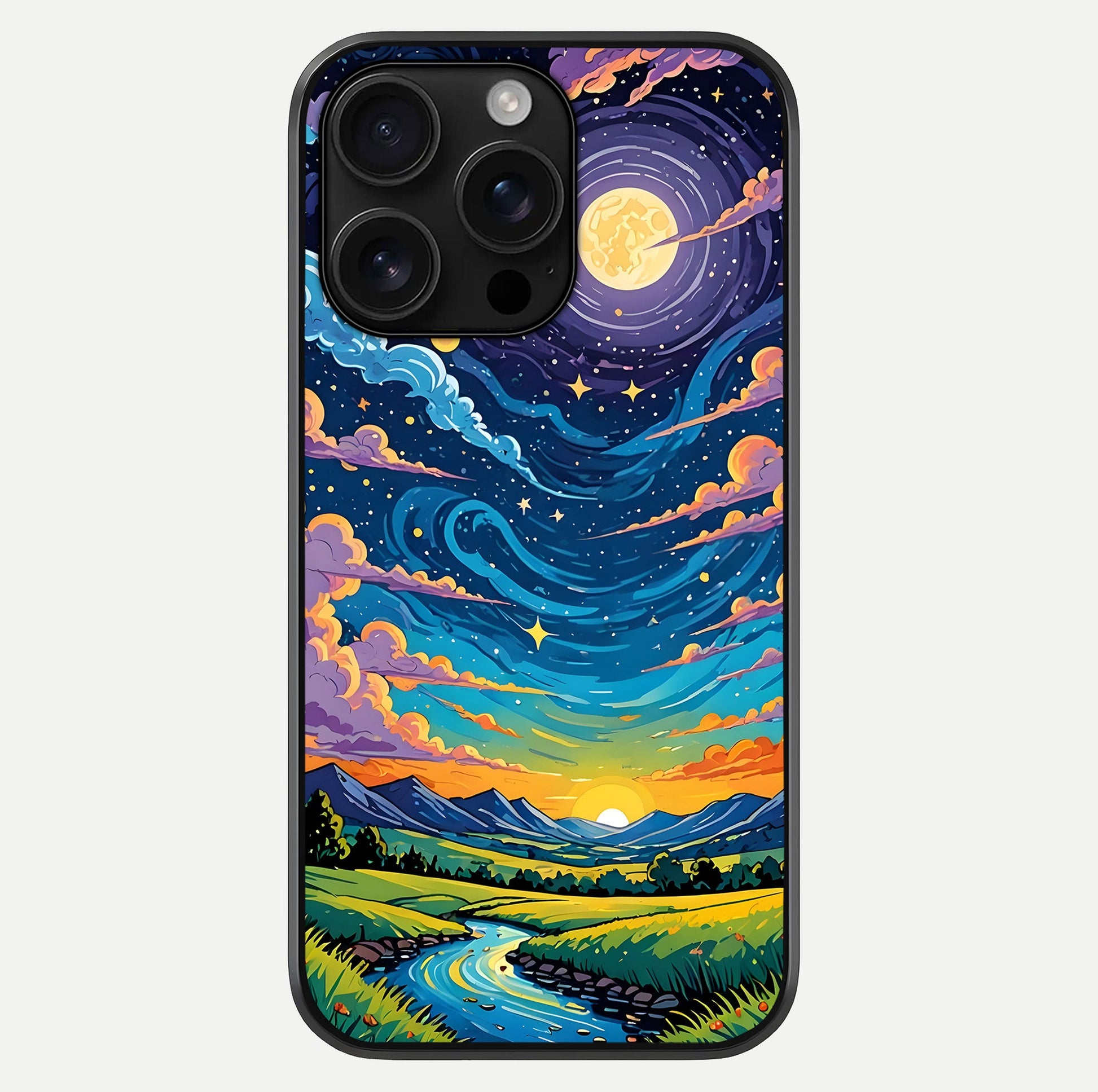 Dreamy Night Landscape Glass Case For iPhone 16 Pro Max by Custom World