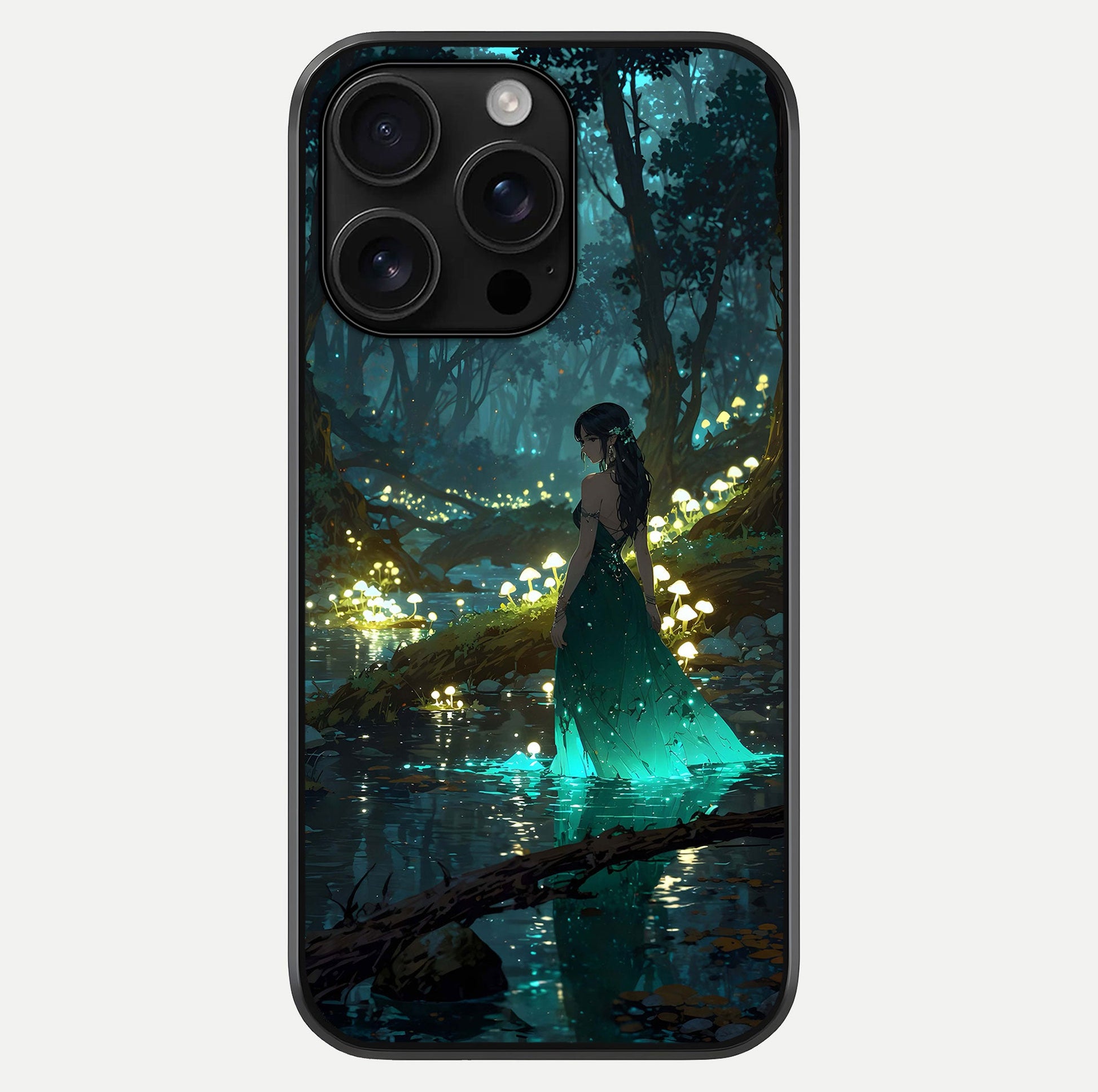 Enchanted Forest Glow Glass Case For iPhone 16 Pro Max by Custom World