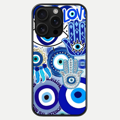 Evil Eyes Dream Glass Case For iPhone 16 Pro Max by Custom World
