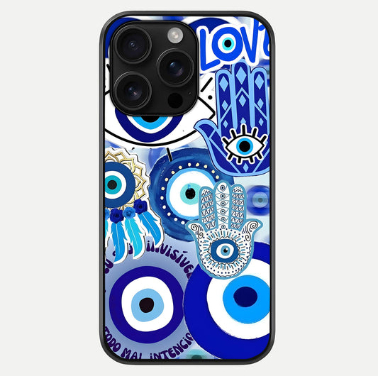 Evil Eyes Dream Glass Case For iPhone 16 Pro Max by Custom World