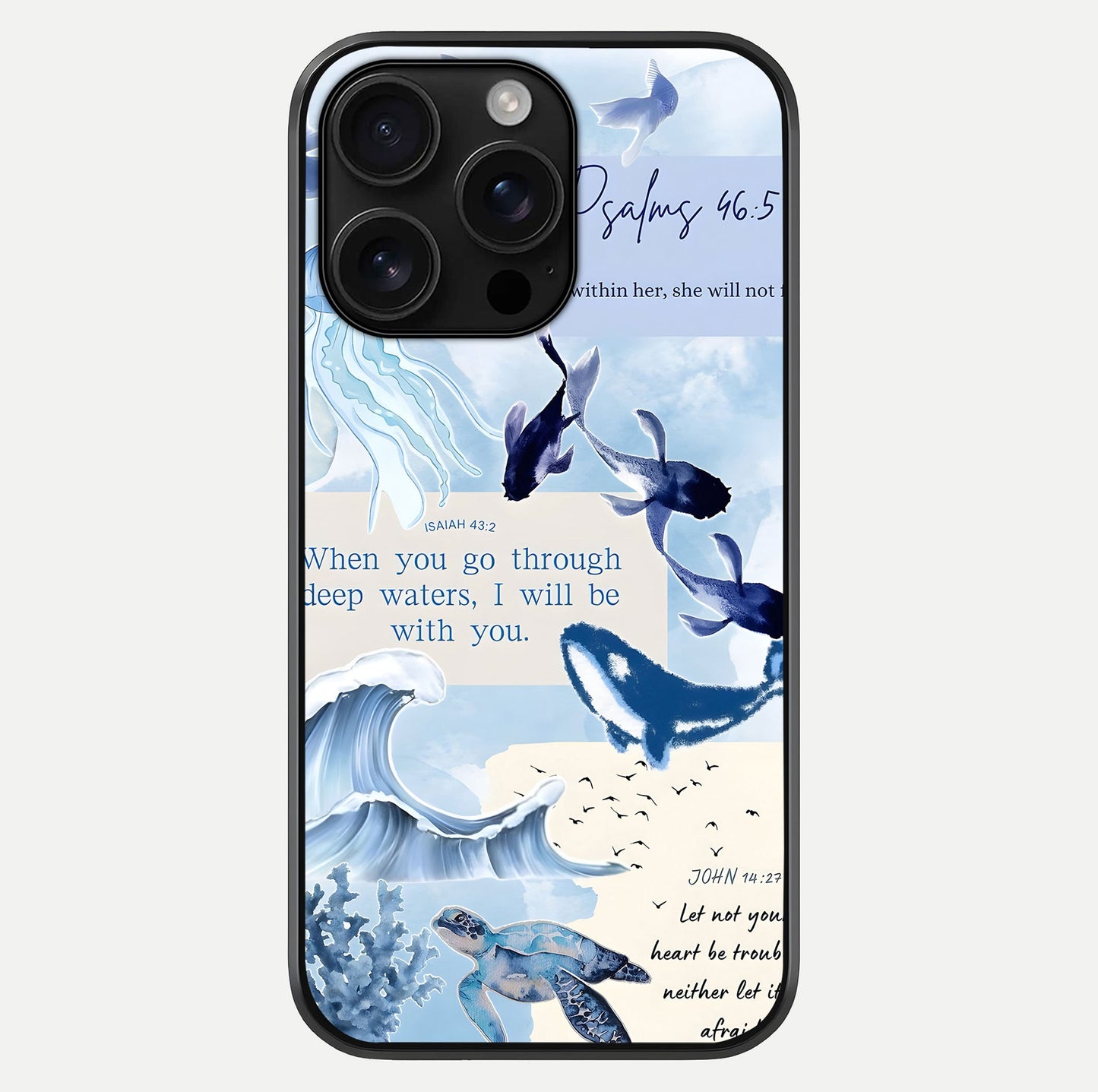 Faithful Ocean Promise Glass Case For iPhone 16 Pro Max by Custom World